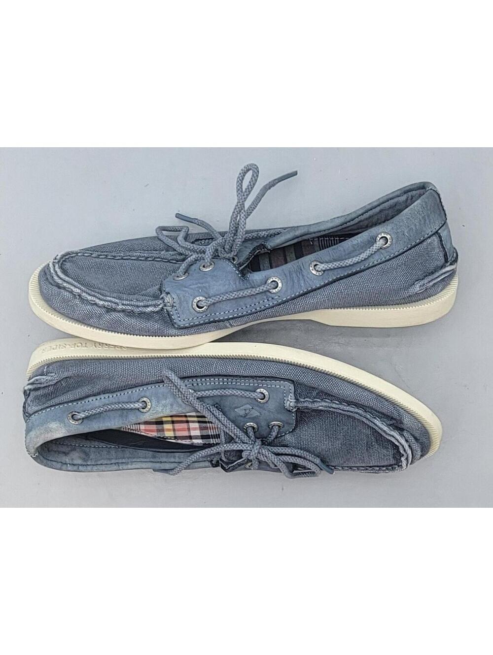 Sperry A/O Garment Wash 2-Eye Boat Shoes – Men's Size 8.5M – Blue